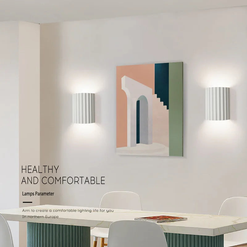 DecorBites™ LED Resin Wall Sconces Minimalist Illumination for Entryway Living Bedroom