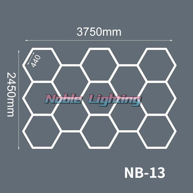 Lámpara de techo LED hexagonal DecorBites™ para barberías y peluquerías en garajes