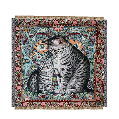 DecorBites™ Cat Oil Painting Blanket - Cozy Home Decor Throw & Bed Cover