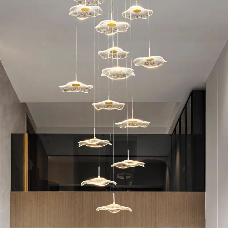 Lámpara colgante de cristal DecorBites™ para escalera, sala de estar o interior