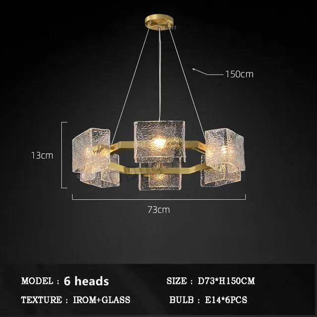 DecorBites™ Crystal Chandelier: Modern Luxury Pendant Light for Living Room, Restaurant, and Bar