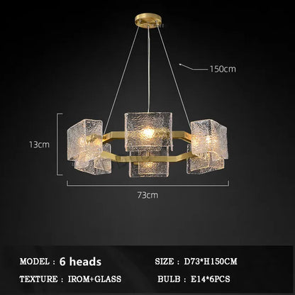 DecorBites™ Crystal Chandelier: Modern Luxury Pendant Light for Living Room, Restaurant, and Bar