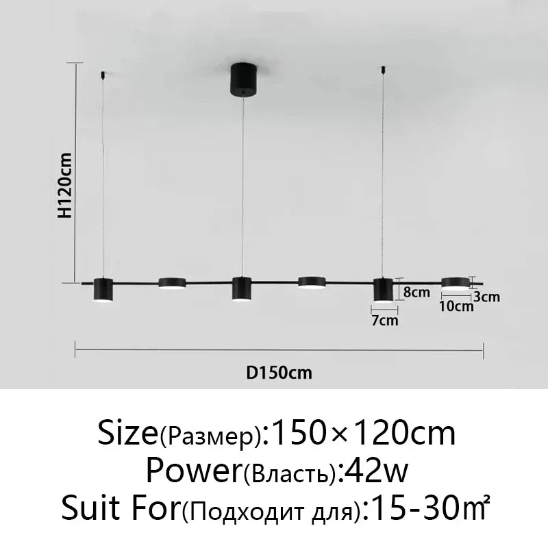 DecorBites™ Dimmable LED Ceiling Chandelier for Living Room, Dining, Kitchen - Modern Hanging Light