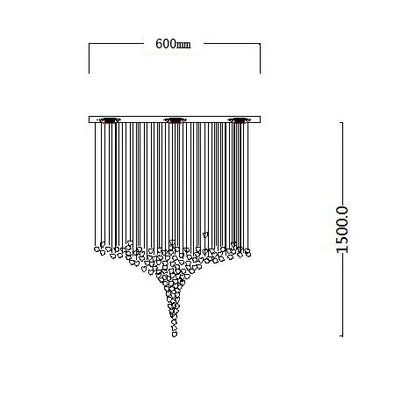 DecorBites™ Crystal Chandelier: Modern Staircase LED Lighting for Hallway & Lobby