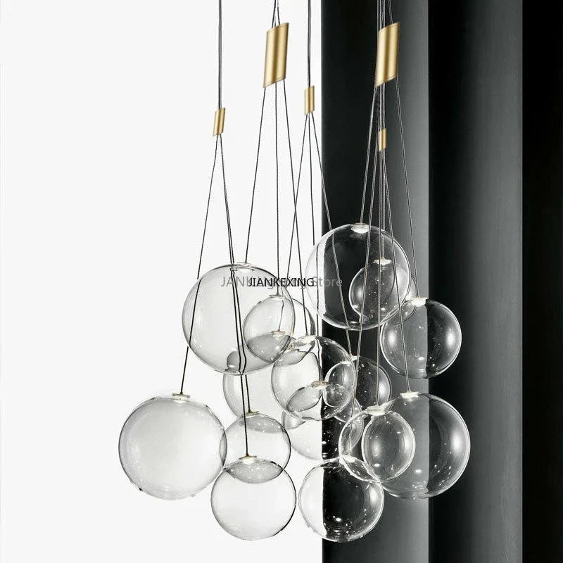 DecorBites™ Glass Bubble LED Pendant Lamp for Restaurant, Bar, and Display Window