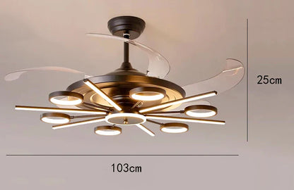 DecorBites™ Kids Bedroom LED Ceiling Fan with Bladeless Design and Remote Control