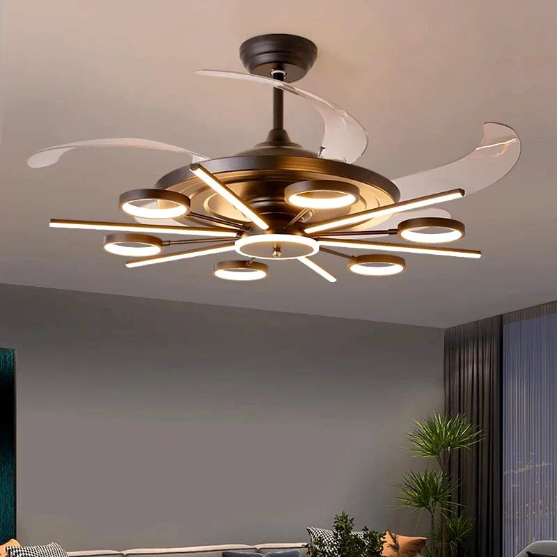 White Bladeless Ceiling Fan 12-Head Kids Room