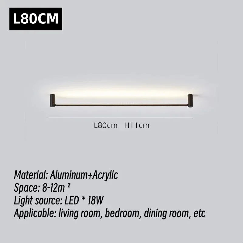 Lámpara de pared con tira LED DecorBites™ para sala de estar, dormitorio o techo; ambiente moderno y minimalista.