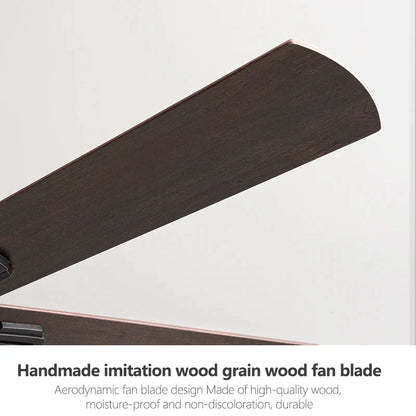 DecorBites™ 56-Inch Black Industrial Style Ceiling Fan with Remote Control for Indoor Use