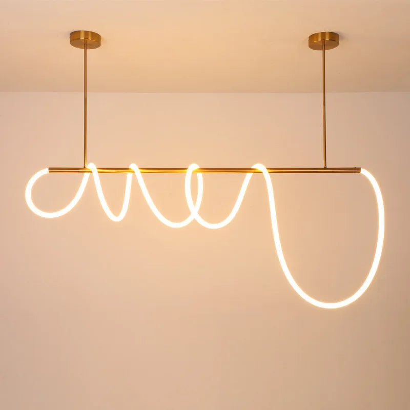 DecorBites™ Gold Minimalist LED Pendant Lights for Kitchen Dining Room