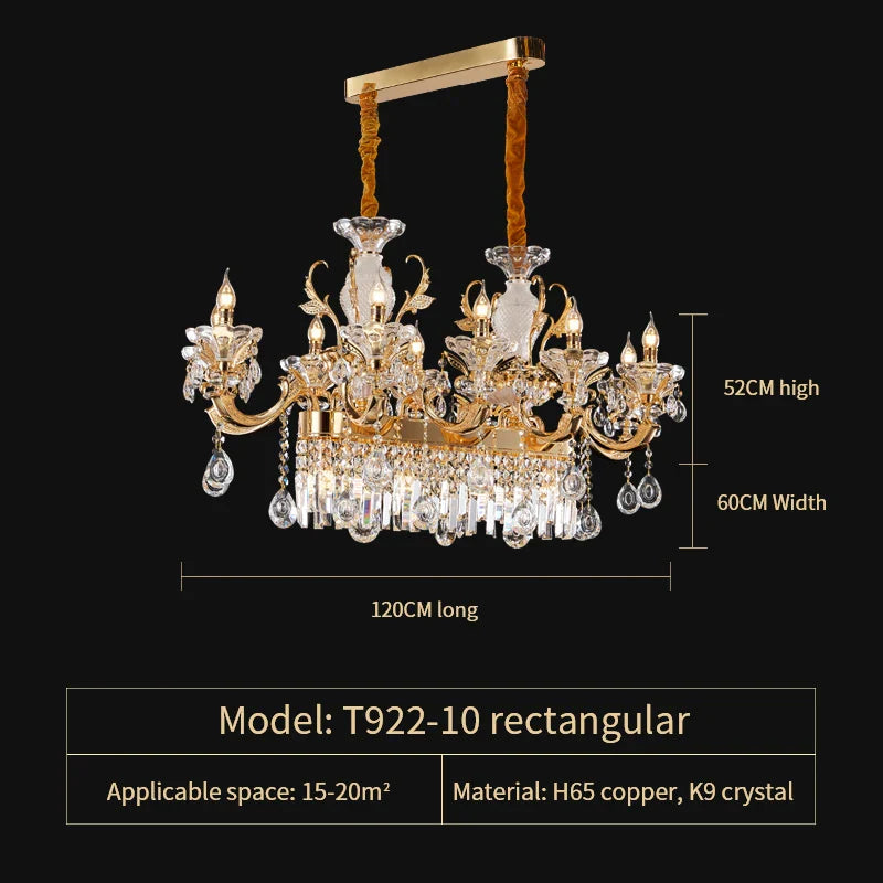 DecorBites™ Elegant Crystal Chandelier for Living Room, Dining Room, and Bedroom