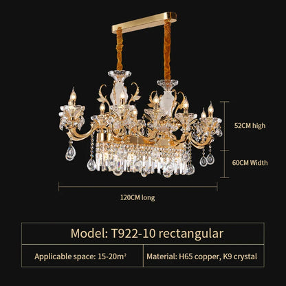 DecorBites™ Elegant Crystal Chandelier for Living Room, Dining Room, and Bedroom