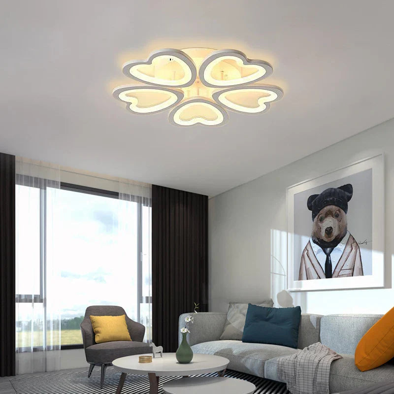 ثريا سقف LED أكريليكية من DecorBites™ مزودة بخمسة مصابيح لغرفة المعيشة الحديثة وغرفة النوم