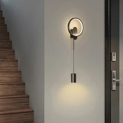 Aplique de pared LED dorado DecorBites™ de 24 W, estilo nórdico moderno, ideal para la decoración del hogar.