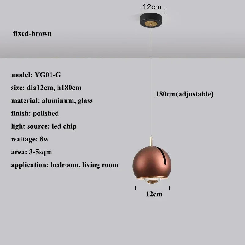 DecorBites™ Adjustable Angle LED Pendant Light: Modern Stretchable Chandelier for Home Decor