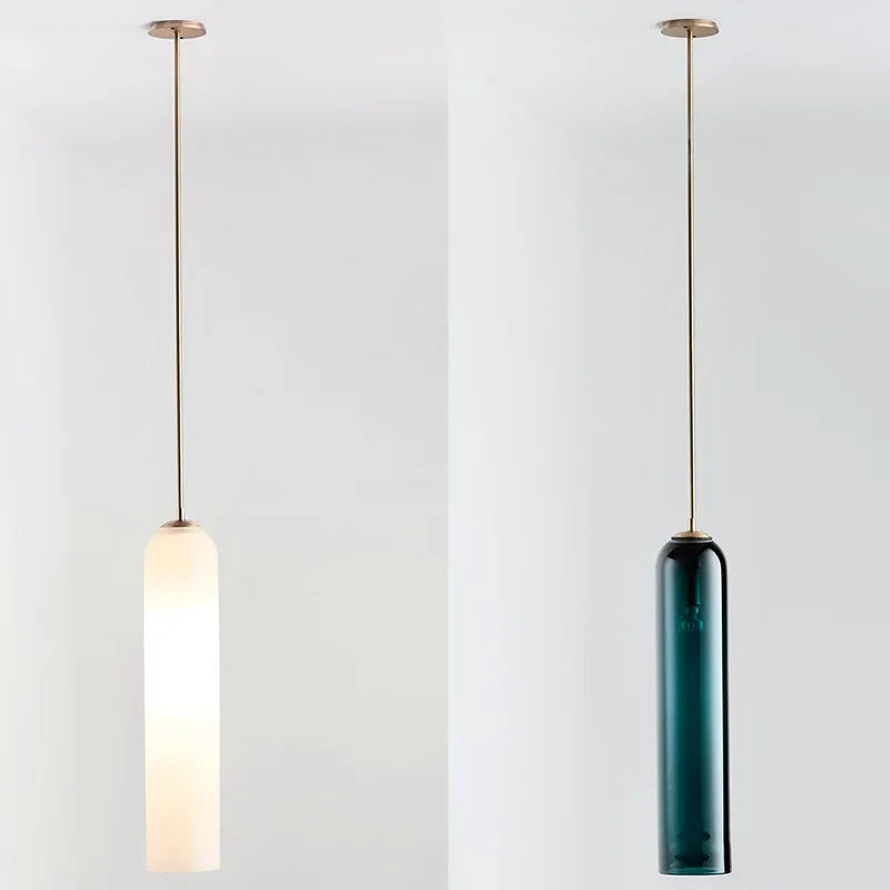 DecorBites™ LED Green Glass Pendant Lamp for Kitchen Bar Decor - Hanging Chandeliers Lighting