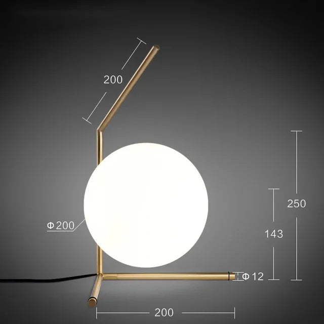 DecorBites™ Glass Ball Pendant Light Fixture Iron Luminaire Chandelier