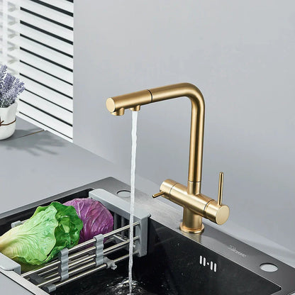 Decorbites™ Zweihand-Wasserfilter-Küchenarmatur mit 360°-Drehung & herausziehbarem Mischbatterie-Hahn