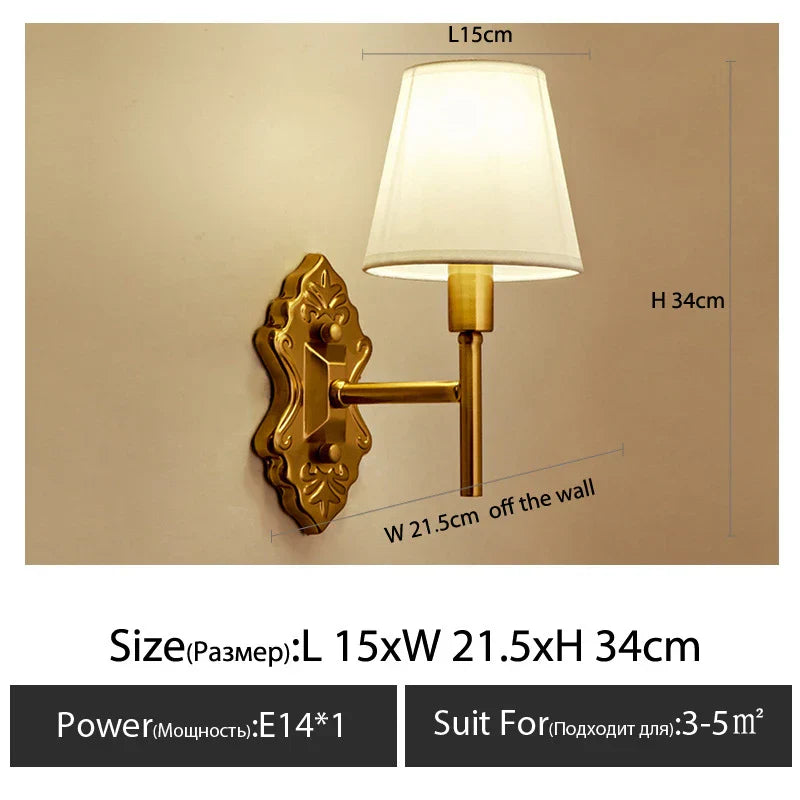 DecorBites™ Cloth Cover Wall Light for Bedroom, Living Room, Restaurant, and Corridor