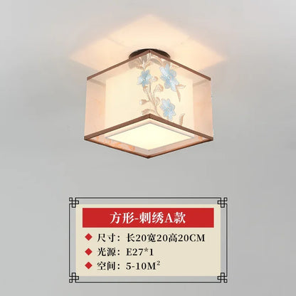 Lámpara de techo tipo araña china DecorBites™ Lotus, sencilla, para pasillo, con iluminación LED.