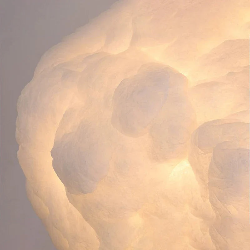 DecorBites™ Cloud Chandelier: Silk Cotton LED Suspension Nursery School Hanging Lamp