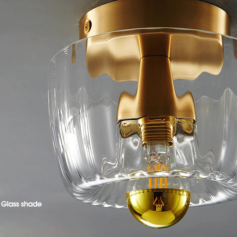 Copper Glass Wall Sconce Clear Shade Study