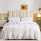 Decobites Soft Cut Flowers King Duvet Cover Set, White, 220x240, Simple & Elegant