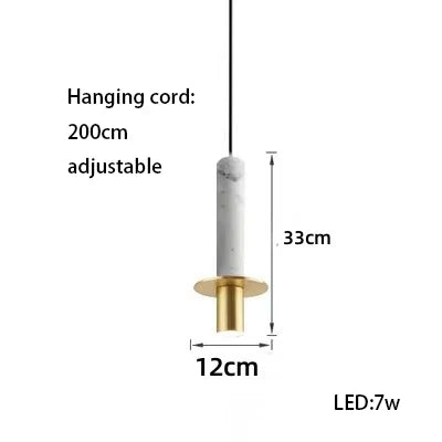 DecorBites™ LED Marble Stone Pendant Light for Dining Room