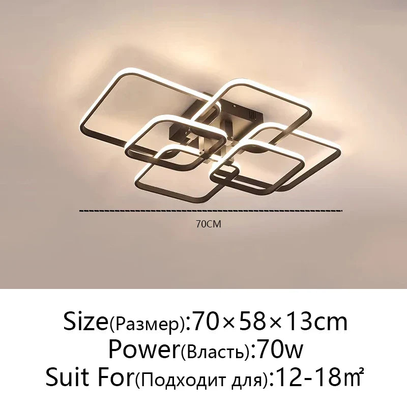 DecorBites™ LED Ceiling Light: Modern Dimmable Fixture for Home Living Room, Bedroom, Dining Room