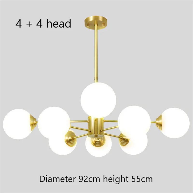 DecorBites™ Glass Ball Pendant Lights: Modern LED Hanging Lamp for Home, Restaurant, Bar, and Cafe