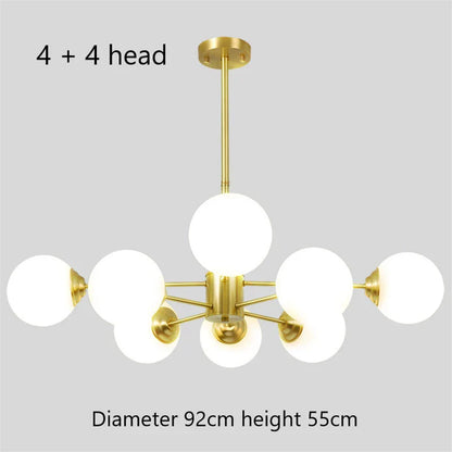 DecorBites™ Glass Ball Pendant Lights: Modern LED Hanging Lamp for Home, Restaurant, Bar, and Cafe