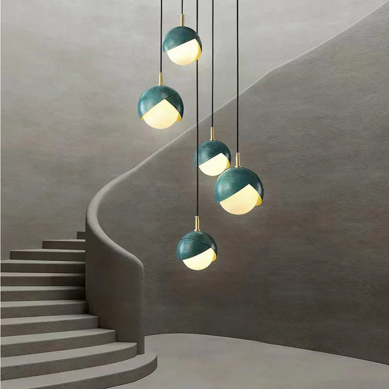 ثريا نحاسية زرقاء من DecorBites™ لجزيرة المطبخ والمطعم