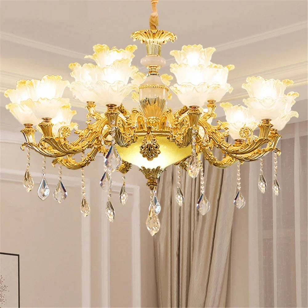 DecorBites™ Elegant Crystal Chandelier Living Room Bedroom Lighting