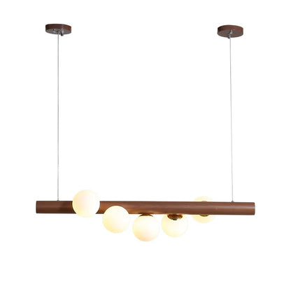 DecorBites™ Burly Wood Walnut Glass Pendant Light for Living Room Bar Foyer