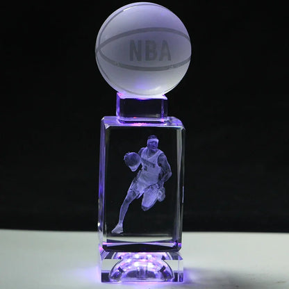 DecorBites™ Crystal Lights Basketball Table Lamp for Bed Room Decor