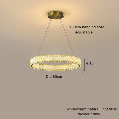 DecorBites™ Crystal Chandelier Pendant Lamps for Home Decor and Modern Living Room Lighting