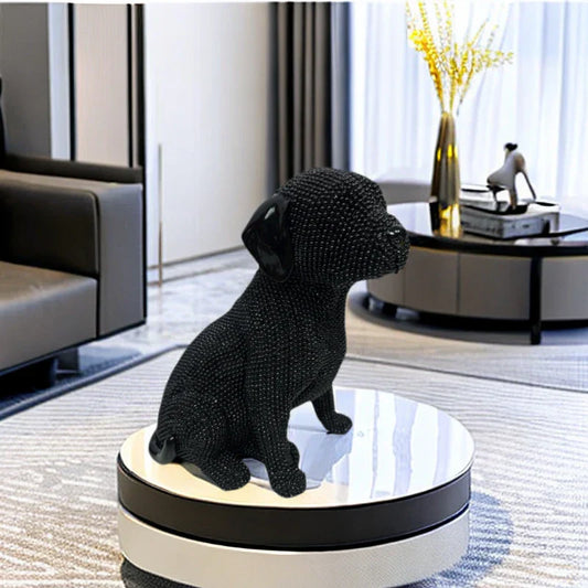 DecorBites™ Labrador Resin Dog Statue for Bookshelf and Office Display