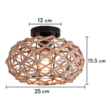 DecorBites™ Hemp Rope Ceiling Chandelier for Bedroom Living Room Kitchen LED