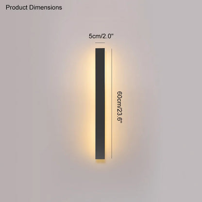 ديكوربايتس™ مصباح حائط LED أسود مقاوم للماء | ديكور بسيط للحديقة الخارجية والشرفة والتراس