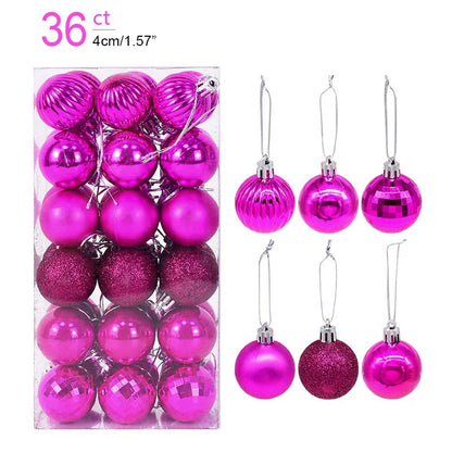 1box Christmas Balls Christmas Tree Ornaments Ball Xmas Hanging Tree Pendants Home Party Decor 2023 New Year Gift Noel Navidad