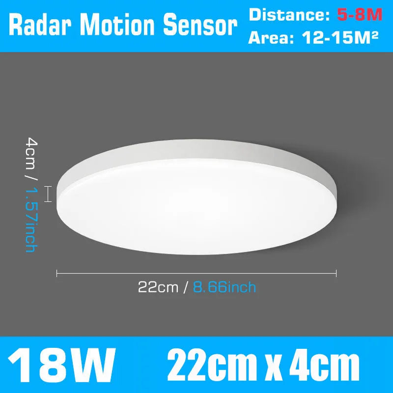 DecorBites™ LED Ceiling Lamp with Radar Motion Sensor | Smart Home Lighting 24W 36W 30cm