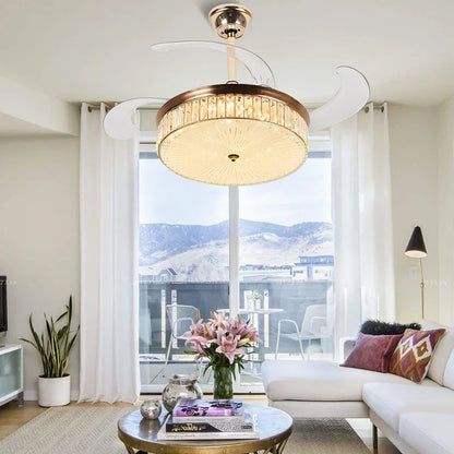 DecorBites™ 42" Invisible LED Ceiling Fan with Retractable Blades & Remote Control