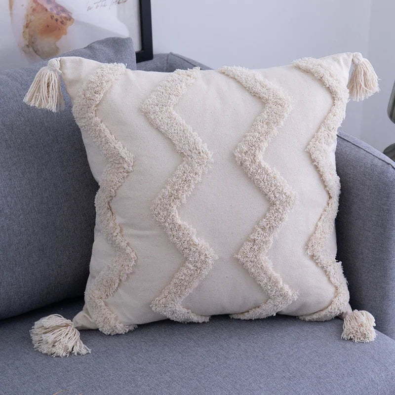 Cotton Tassel Sofa Pillowcase