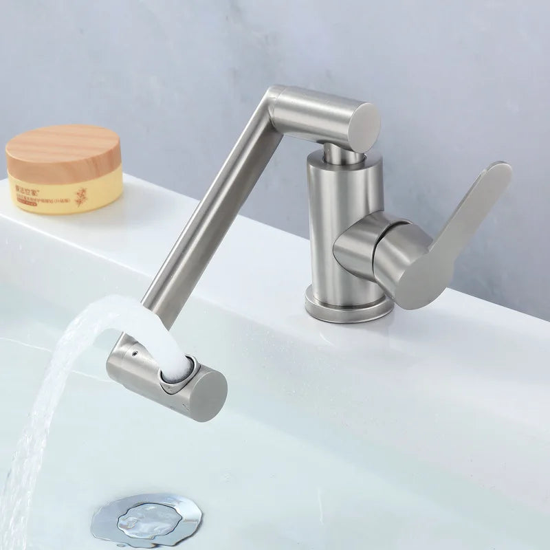 Grifo de baño DecorBites™ de acero inoxidable 304, agua fría y caliente, lavabo de cocina, accesorios de baño