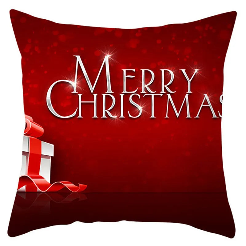 DecorBites™ Christmas Santa Claus Snowflake Pillow Cover 18x18inch
