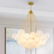 White Frosted Glass Chandelier