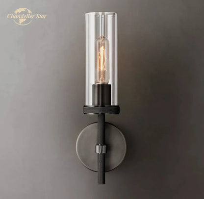 DecorBites™ LED Glass Wall Sconce: Modern Knurled Indoor Light for Bedroom, Bathroom, Living Room