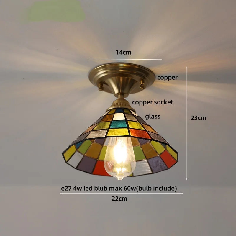 DecorBites™ Glass LED Ceiling Lamp Iron Base Nordic Modern Simple Design