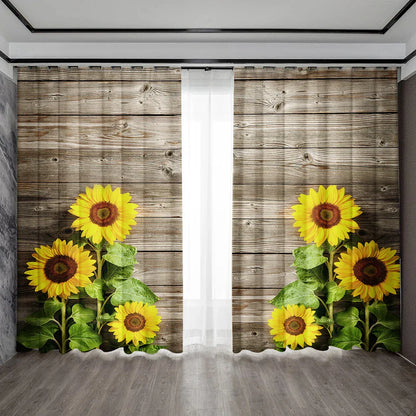 Decobites Sunflower Seaweed Curtains | Home & Kitchen Decor, Printed, Pole Bag Design