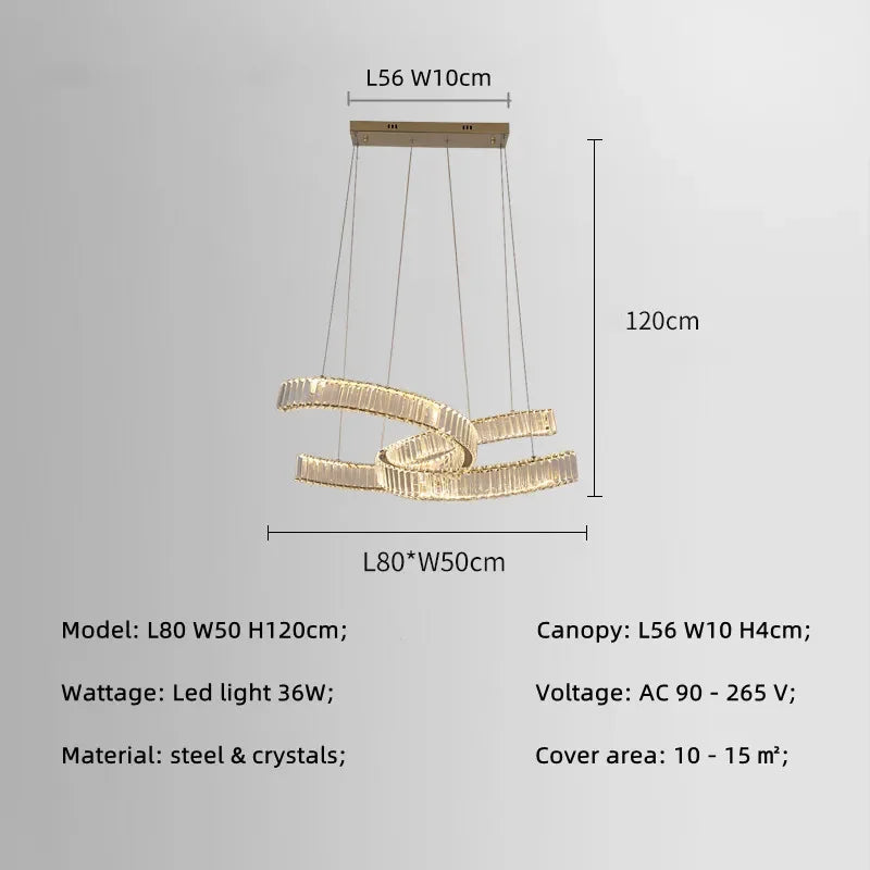 Lámpara colgante LED de cristal DecorBites™ con control remoto y regulador de intensidad.